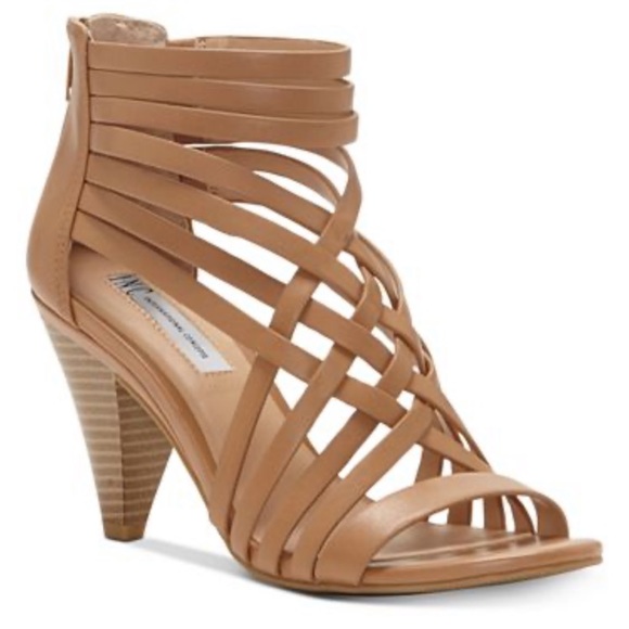 INC International Concepts Shoes - INC Garoldd Open Toe Tan Heel Sandal